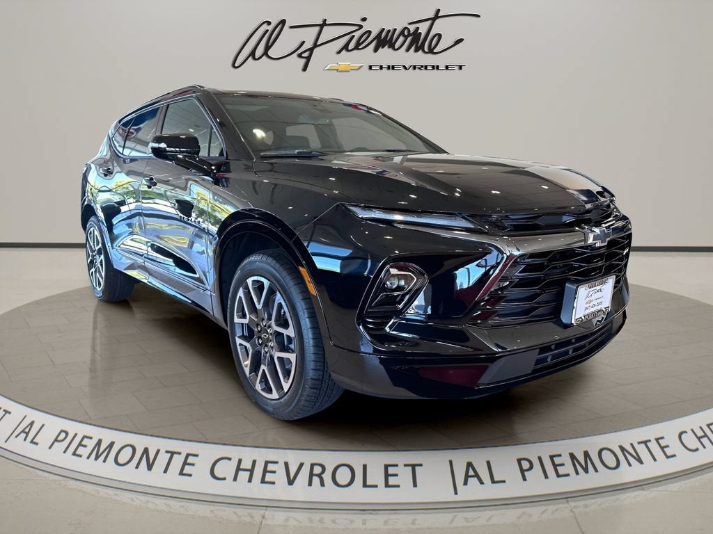 2026 Chevrolet Blazer RS in Black — front three-quarter view