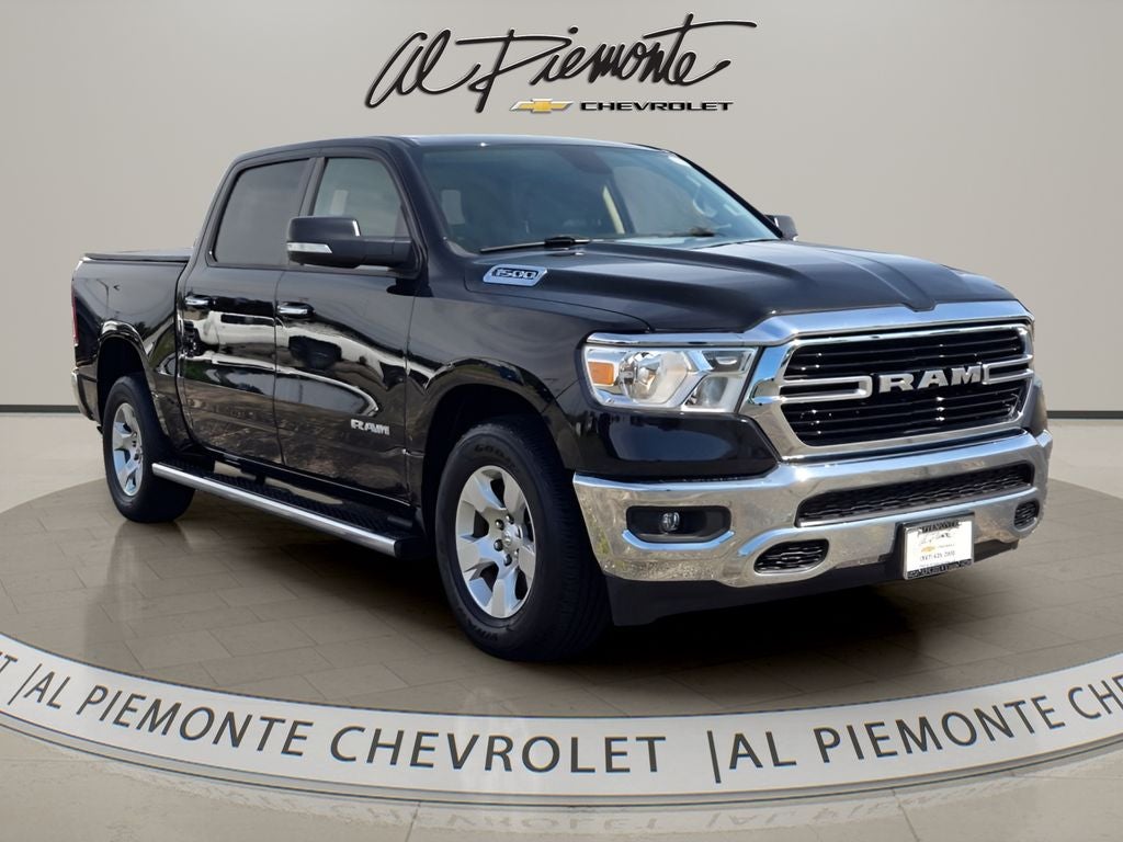 2020 RAM 1500 Big Horn/Lone Star in Diamond Black — front three-quarter view