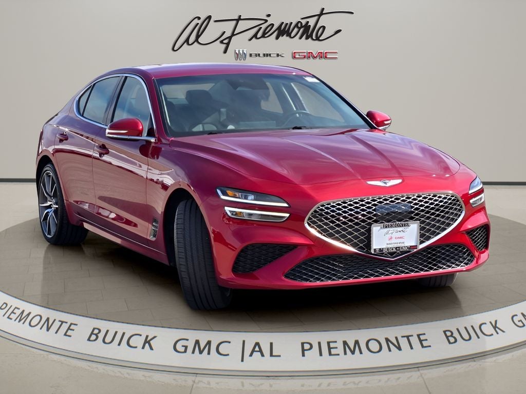2023 Genesis G70 2.0T in Red — front three-quarter view